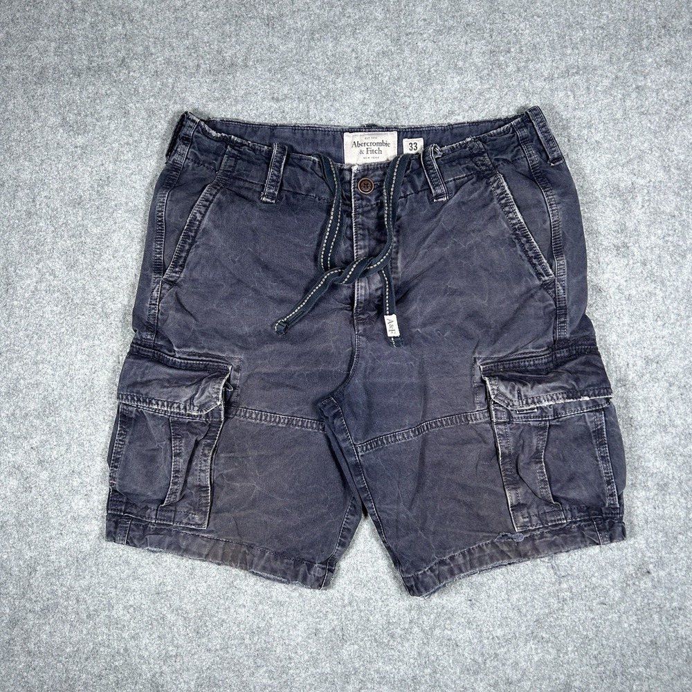 Abercrombie & Fitch Men's Cargo Shorts - Washed Charcoal